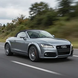 dynamic photo of an Mk2 Audi TT Roadster 2.0TFSI in dolphin grey
