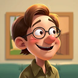 paul dano as a character from the animated show smiling friends | show screenshot | 2 d animation
