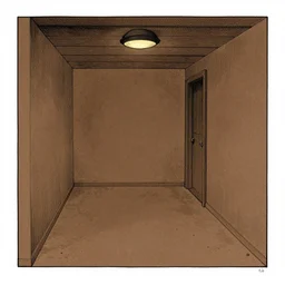 an illustration of a brown basement by moebius