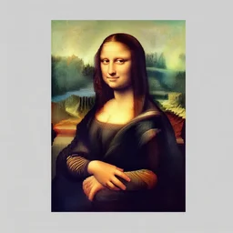 mona lisa drawn in pixel art