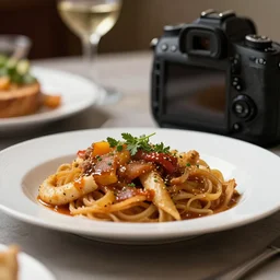 close - up focused dslr photograph of an slovenian dinner, 8 k, high detail, volumetric lighting, hyperrealism, aesthetically pleasing, studio lighting, trending