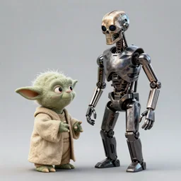Yoda fighting the Terminator