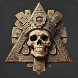 digital _ painting _ of _ triangle head mayan god of death _ by _ filipe _ pagliuso _ and _ justin _ gerard _ symmetric _ fantasy _ highly _ detailed _ realistic _ intricate _ port
