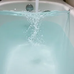 photo of a bathtub filled with water, underwater