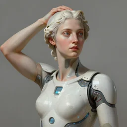 portrait of Megara, expressive pose, futuristic, highly detailed, digital painting, artstation, concept art, smooth, sharp focus, by John Singer Sargent