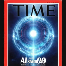 TIME magazine cover, the coming AI singularity, by Ralph MacQuarrie