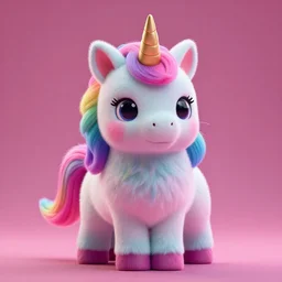 high quality 3 d render hyperrealist very cute multicolor stripped fluffy! unicorn kitty, kittycorn, rainbow, hybrid highly detailed, vray smooth, in the style of detective pikachu, hannah yata charlie immer, dramatic pink light, low angle, uhd 8 k, sharp focus