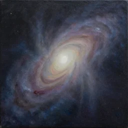 neural galactic dust, oil on canvas