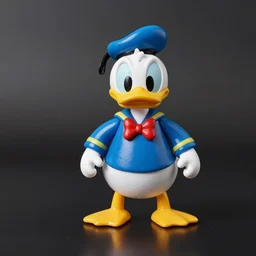 alan turing cosplay donald duck, stop motion vinyl action figure, plastic, toy, very reflective, aaron horkey style