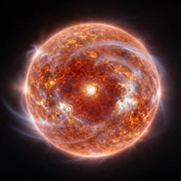 photograph of a solar storm by NASA, 4K, HDR
