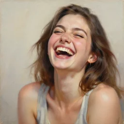 a beautiful painting of laughter is the best medicine, trying to be happy is the best cure, highly detailed, 8 k resolution, trending on artstation