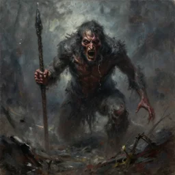 scene of terror, concept art oil painting by Jama Jurabaev, extremely detailed, brush hard, artstation