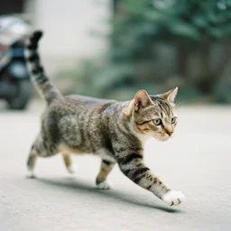 filmreel image of a cat running