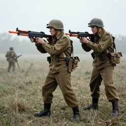 world war 2 soldiers using nerf gun