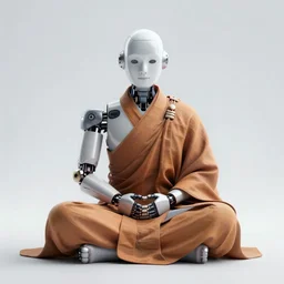 robotic monk in a lotus position, wearing a flowing kimono and tattoos, computer hardware, 8 k, by tristan eaton, stanley artgermm, tom bagshaw, greg rutkowski, carne griffiths, ayami kojima, beksinski, giger, trending on deviantart, hyper detailed, cybernetic, full of colour, brain