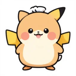 cute miss mascot pomdepik pomdepik pineco pokemon sticker art, cronobreaker, beeple game icon