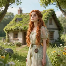 beautiful cottagecore fairy , highly detailed, 4k, HDR, award-winning, artstation, octane render