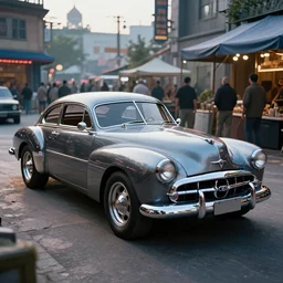 a marketplace photo of a cyberpunk Hudson Hornet, by Beksinski