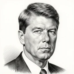 pencil portrait of ronald reagan by mc escher - n 9