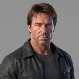 octane render portrait from chuck Norris