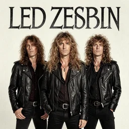 a new led zeppelin album cover, detailed