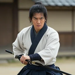 a film still of Kurt angle as samurai