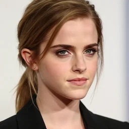 color photo of emma watson as a fashion model, detailed, closeup