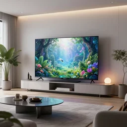 singaporean living room designed by adrian ghenie, cinematic, creative, nature, futuristic tv, lovely, divine, ethereal, euphoria, octane render, smooth, sharp focus
