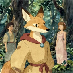a wholesome animation key shot of ancient lynx - headed druid with lynx head, deep forest, studio ghibli, pixar and disney animation, sharp, disney concept art watercolor illustration by mandy jurgens and alphonse mucha and alena aenami, pastel color palette, dramatic lighting, highly detailed