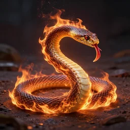 fiery snake eating its tail