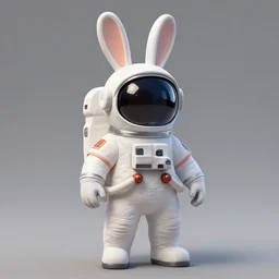 man astronautrabbit2, digital Art,hyperrealist, artstation, greg rutkowski