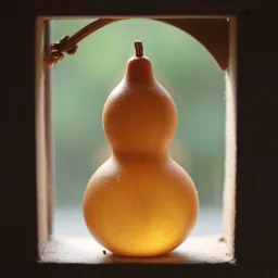 amber heard emerging from inside a gourd