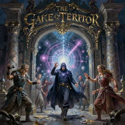the gate of terror - fantasy painting, magic spell, highly detailed, by frank frazetta, keith parkinson and greg rutkowski and aleksandra skiba
