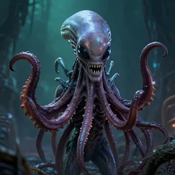 gary busey, tentacles, horror video game, sci fi horror, alien ( 1 9 7 9 ), body horror, unreal engine, octane render, depth of field, cycles render, hd