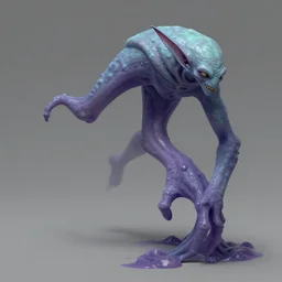 A shapeshifter transforming | Elongated slime-like arm | Wide shot | Painted | Trending on artstation