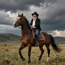 bob ross screaming on horse by remington