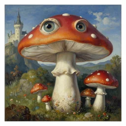 paint surrealist 👁🏰🍄, ferdinand knab, 4 k