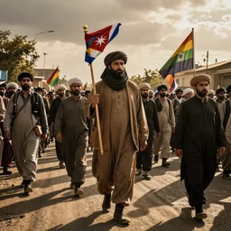 the Taliban in a pride parade