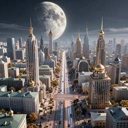 streets of a city on the Moon, Neo Norilsk, Neo Kyiv, sci-fi, enchanting, photorealistic, intricate, very very beautiful, elegant, smooth, photorealistic, cinematic, Octane renderer, by Evgeny Zubkov, by Marat Zakirov, trending on Behance