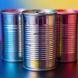 tin can, abstract photo, 4 k hd, colorful, full view, contrast background