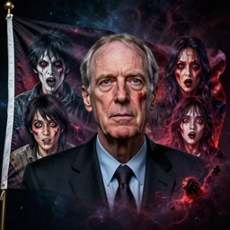 donald rumsfeld flag, scariest horror nightmare by beksinski and junji iyo and horiyoshi iii, digital art, deepdream cosmic, 3 d high definition, trending on artstation, hyper detailed, trending on deviantart, unreal engine