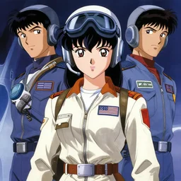 An anime portrait of beautiful ASIAN FEMALE PILOT still from Robotech 1985 by Stanley Artgerm Lau ,WLOP , Ilya Kuvshinov , James Jean , Andrei Riabovitchev symmetrical