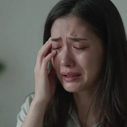 a crying woman
