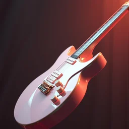 dreamlike luxury electric guitar, pale pink and gold, art by artgerm, ilya kuvshinov, 8 k realistic, hyperdetailed, beautiful lighting, detailed background, depth of field, frostbite 3 engine, cryengine,