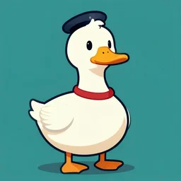 portrait of a dictator duck, flat art, award winning art, nft - style art, vector, cartoon, detailed