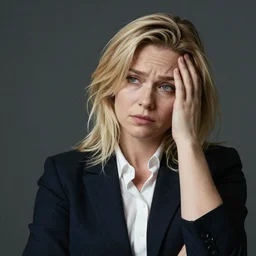 portrait of a self absorbed blonde economist
