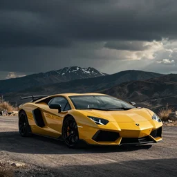 a abandon lamborghini by greg rutkowski