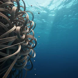 the threads of reality are unraveling to the left, underwater ocean to the right, unreal engine
