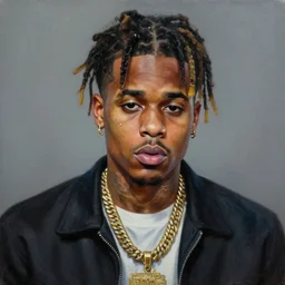 Juice WRLD oil painting hyper realistic 4K quality