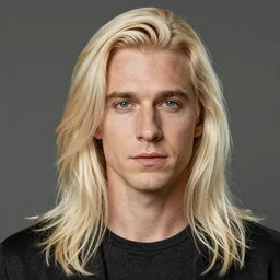 a beautiful hyper real portrait of Saul Goodman with long platinum gold blond hair, art by rembrandt